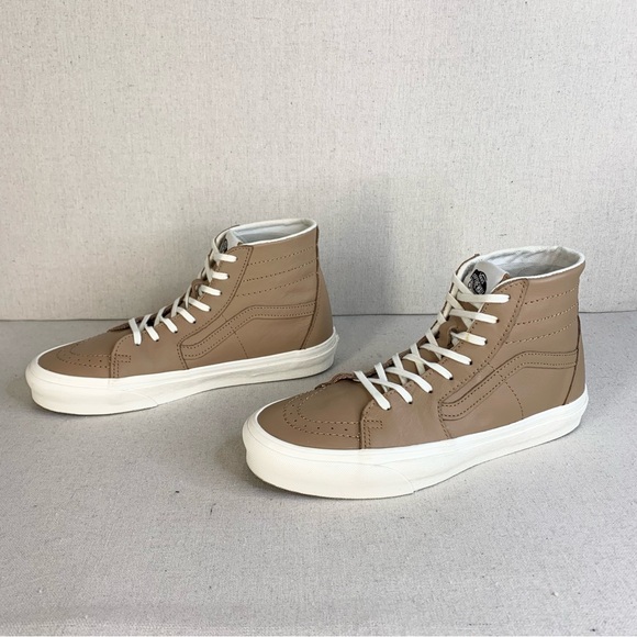 Vans - Off the Wall Sk8-Hi Tapered Soft Leather Hi-Top Sneakers - Size M8/W9.5 - Picture 7 of 16